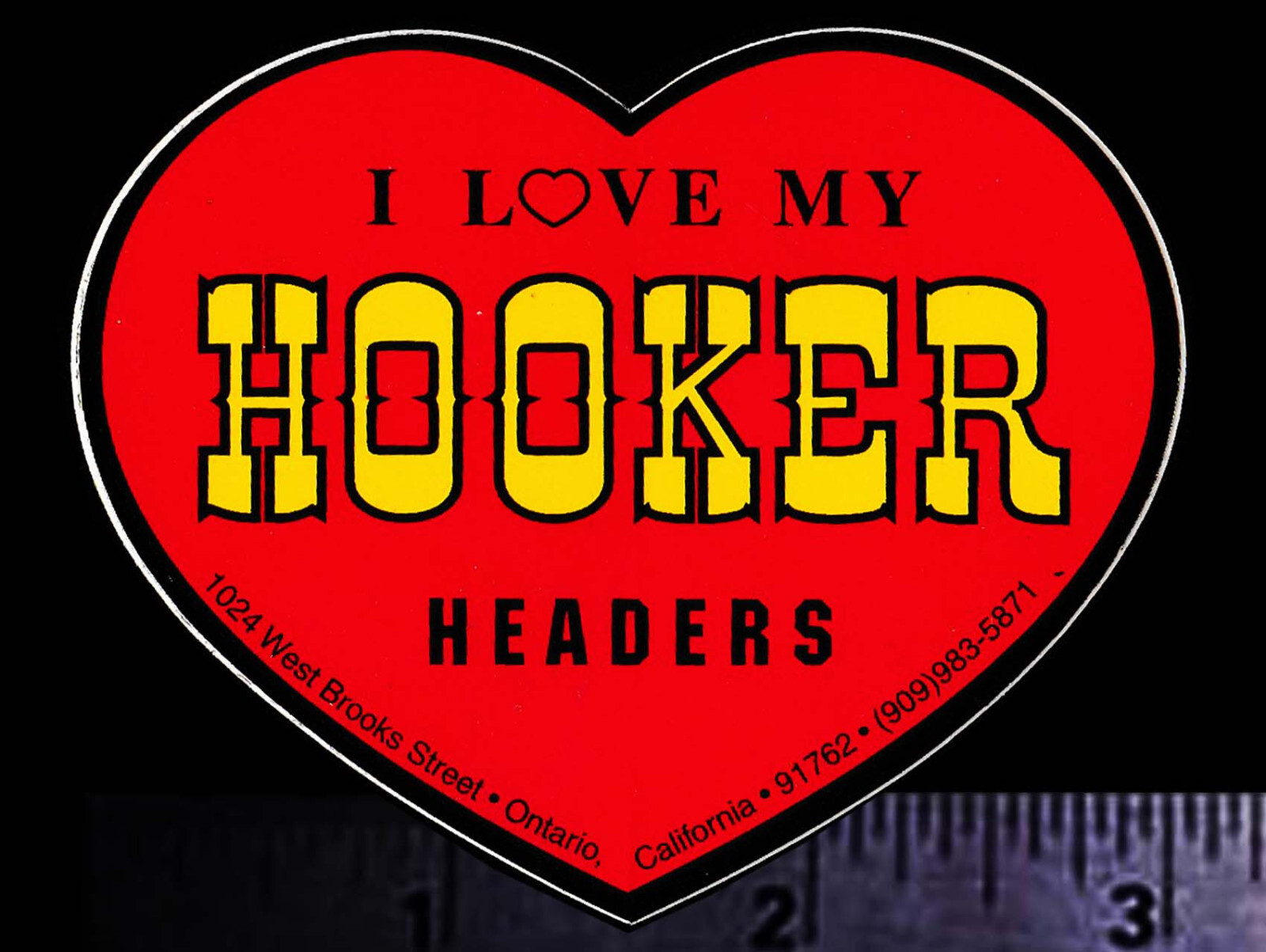 HOOKER HEADERS - Original Vintage 1970's 80’s Racing Decal/Sticker 