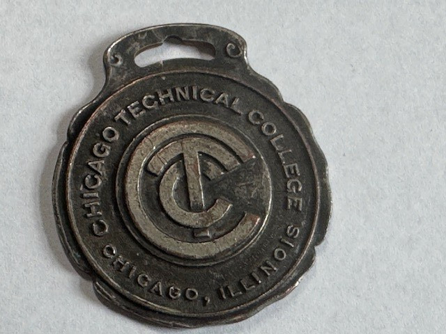 WF-004 Chicago Technical College Watch Fob CTC To Earn More Learn More Vintage WF-004 Chicago Technical College Watch Fob CTC To Earn More Learn More Vintage