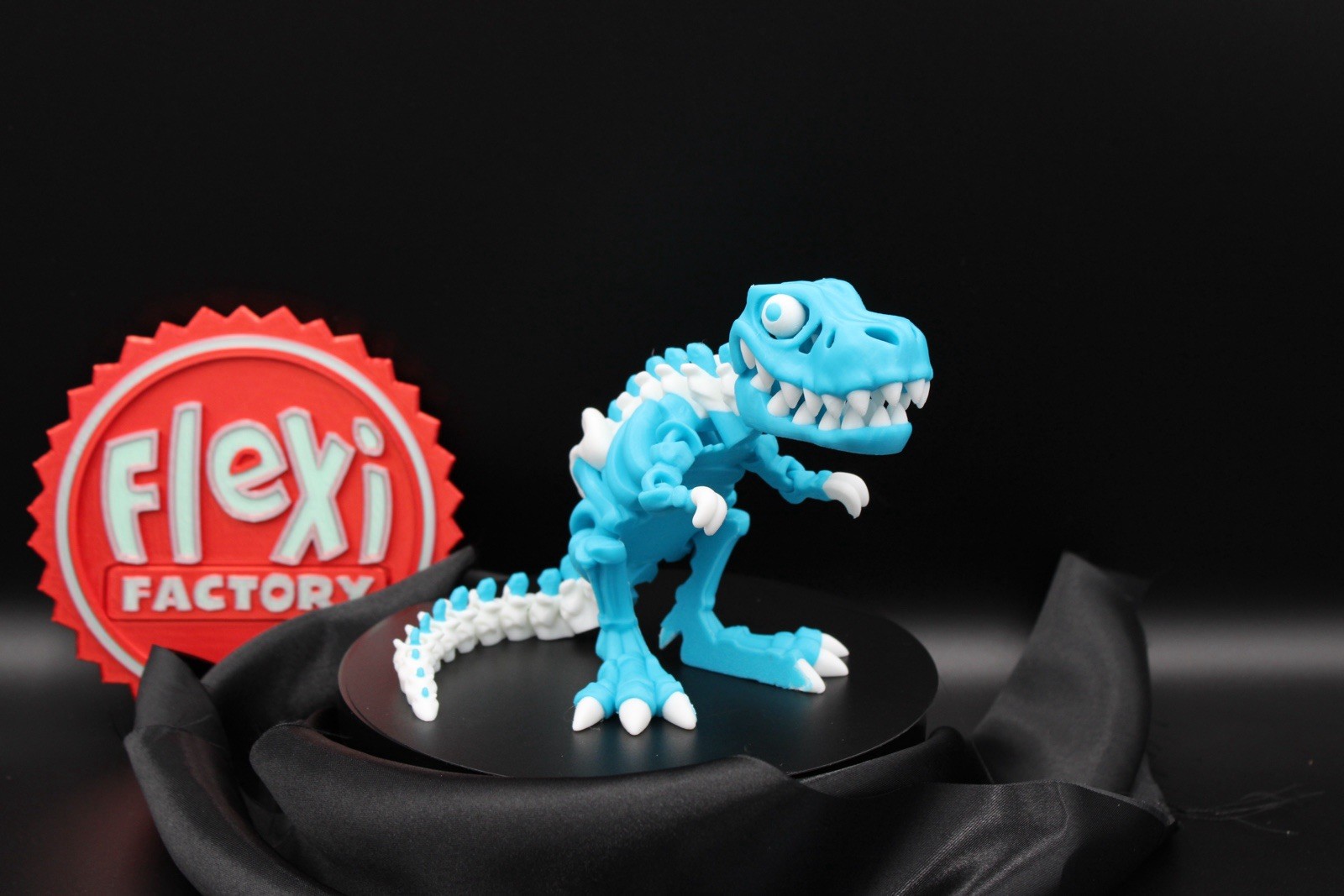 3D Printed Articulated T. Rex Dinosaur Toy And Display