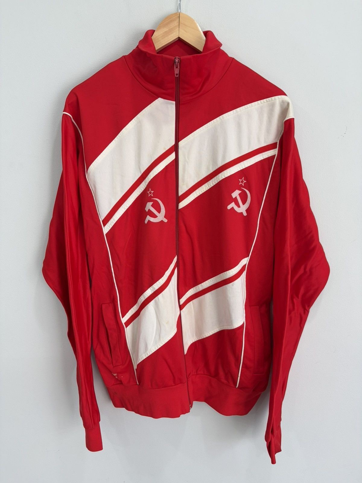 Vintage 80s USSR CCCP Track Top Jacket sweater zip up Vintage 80s USSR CCCP Track Top Jacket sweater zip up