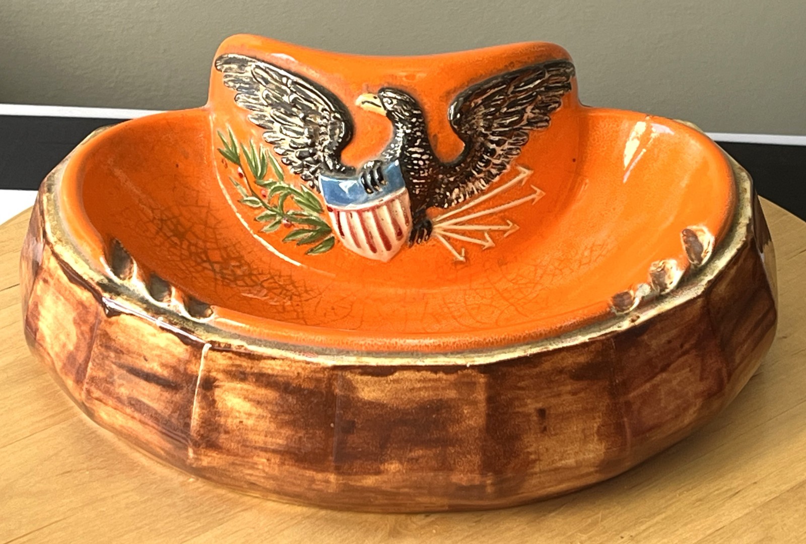 Vtg 1960\'s-70\'s Atlantic Mold Pottery American Eagle Ashtray/Jewelry Dish USA Vtg 1960\'s-70\'s Atlantic Mold Pottery American Eagle Ashtray/Jewelry Dish USA