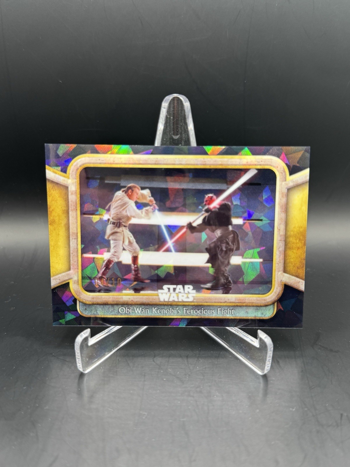 2024 Topps Star Wars Sapphire Obi-Wan Kenobi\'s Ferocious Fight Black /10 SSP