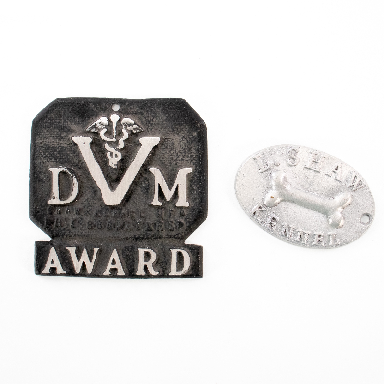 Vtg Veterinary Award Plaques Cast Metal Shaw Kennel Animal Medicine Show Dogs Vtg Veterinary Award Plaques Cast Metal Shaw Kennel Animal Medicine Show Dogs