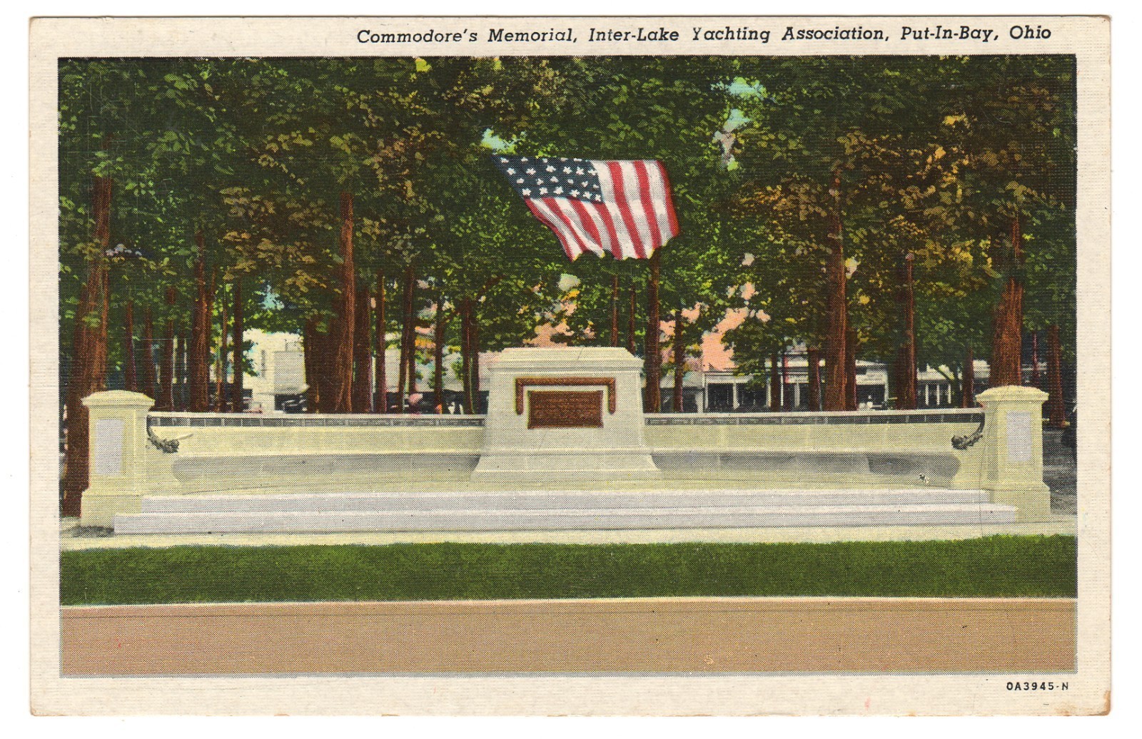 Put In Bay Ohio Inter-Lake Yachting Association Commodores Memorial Postcard