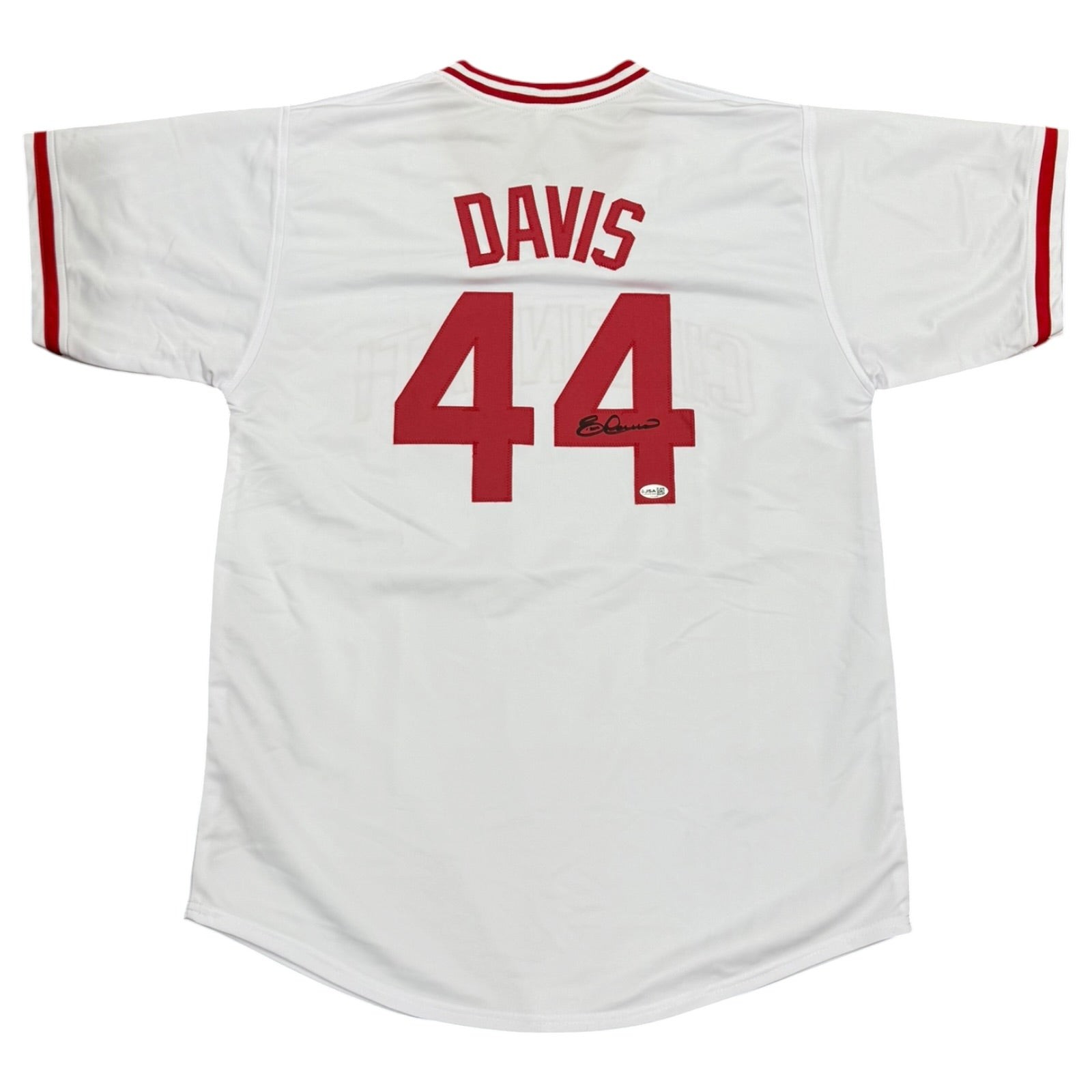 Eric Davis Autographed Cincinnati (White #44) Custom Stitched Jersey - JSA Eric Davis Autographed Cincinnati (White #44) Custom Stitched Jersey - JSA