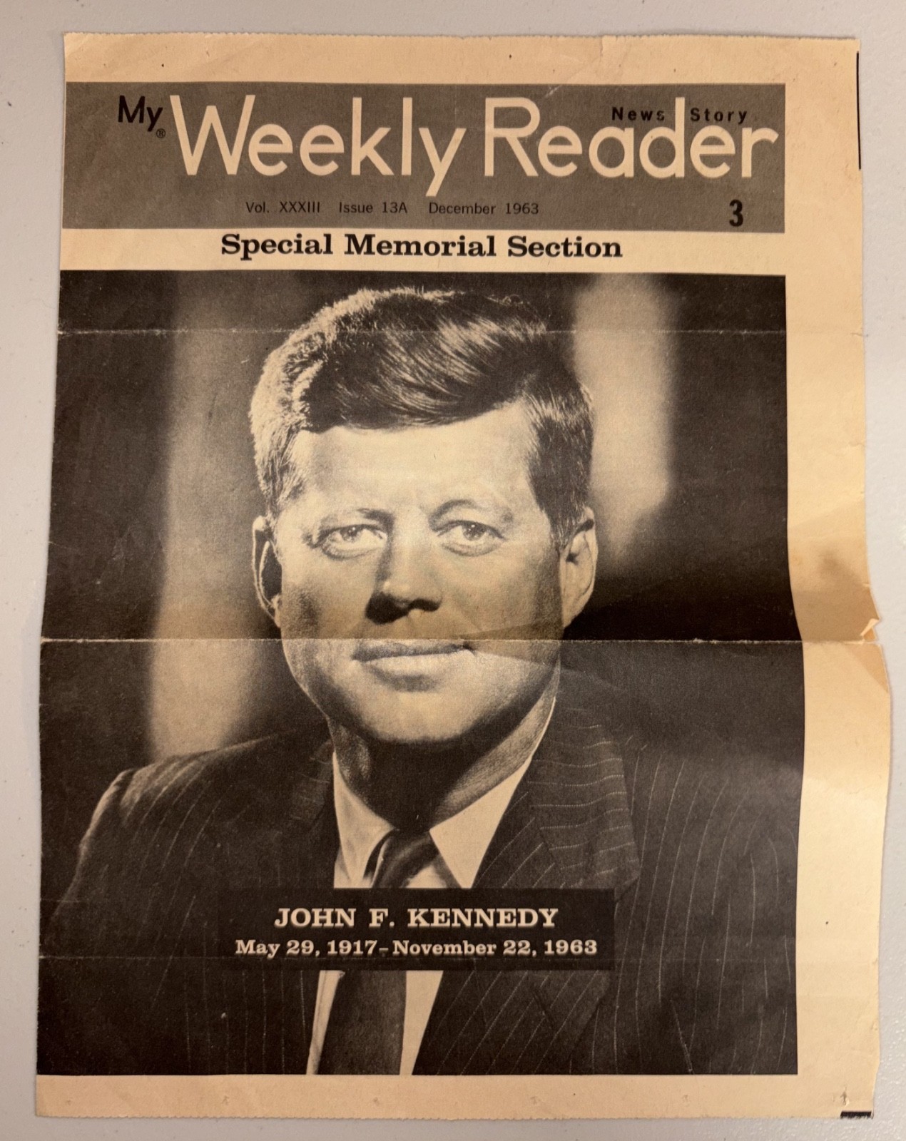 My Weekly Reader December 1963 Special Memorial Section John F Kennedy Death JFK