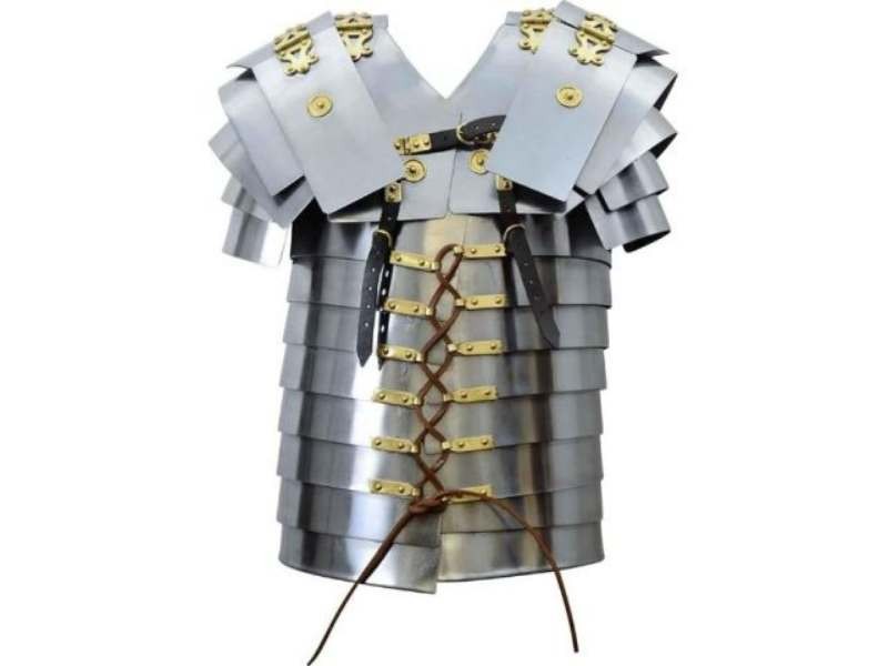 Roman Soldier Lorica Segmentata Shoulders Brass Trimmed Segmentata Body Armor Roman Soldier Lorica Segmentata Shoulders Brass Trimmed Segmentata Body Armor