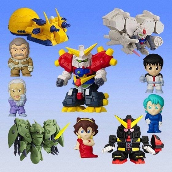 2004 BANDAI SD Gundam Full Color DX2 - Gashapon Gundam Collectible Figure set x5