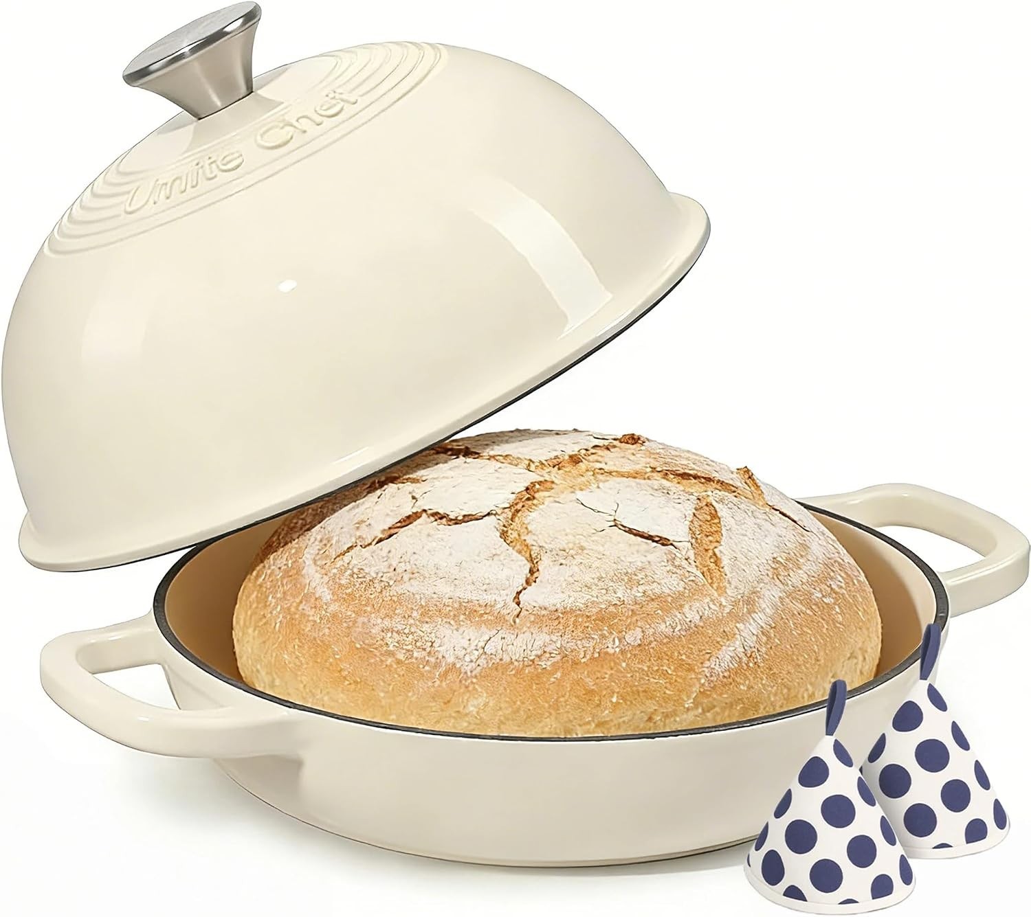 6 Quart Enameled Cast Iron Dutch Oven for Sourdough Bread Le Creuset with Du... 6 Quart Enameled Cast Iron Dutch Oven for Sourdough Bread Le Creuset with Du...