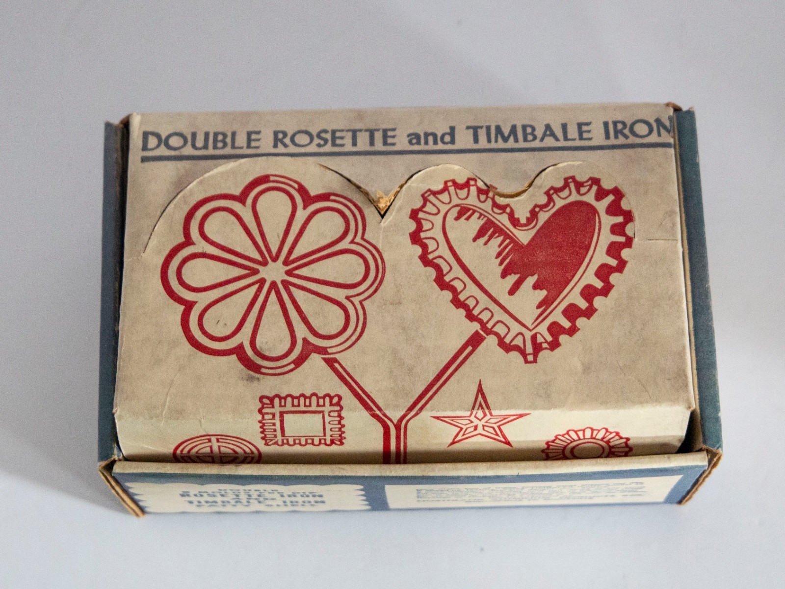 Vtg Nordic Ware Double Rosette and Timbale Iron-Seven Rosettes With Handle-Good