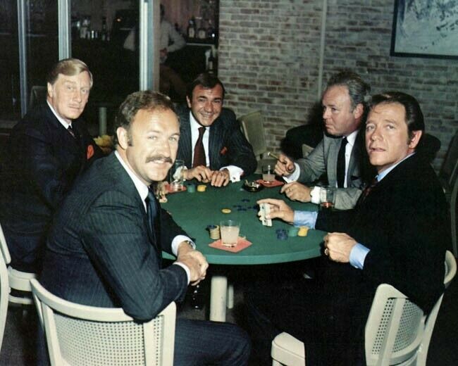 Doctor's Wives Gene Hackman Carroll O'Connor Richard Crenna gambling 8x10 photo Doctor's Wives Gene Hackman Carroll O'Connor Richard Crenna gambling 8x10 photo