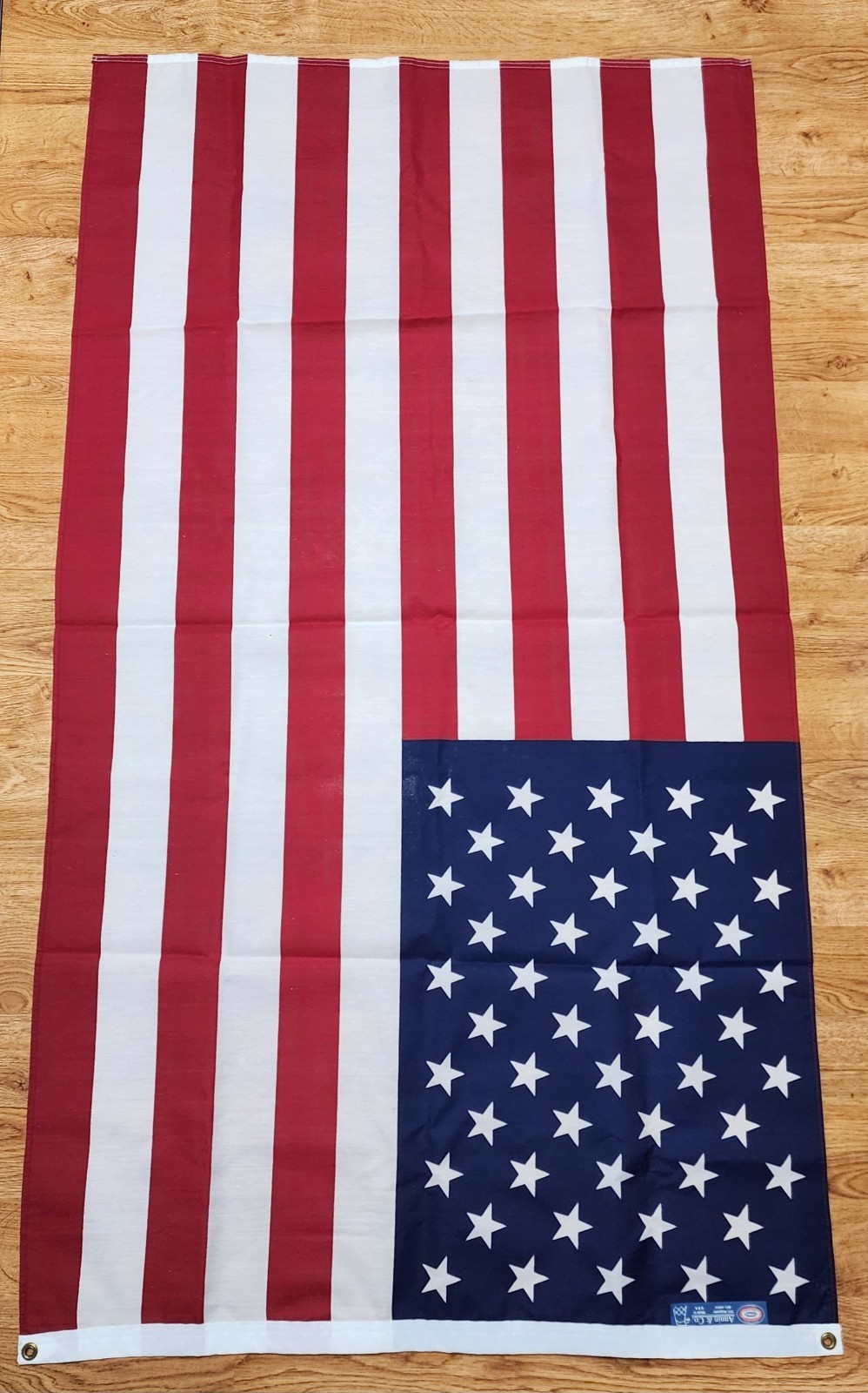 American Flag Vintage Annin 50 Star Polyester Cotton 34” x 61” Brass Grommets 
