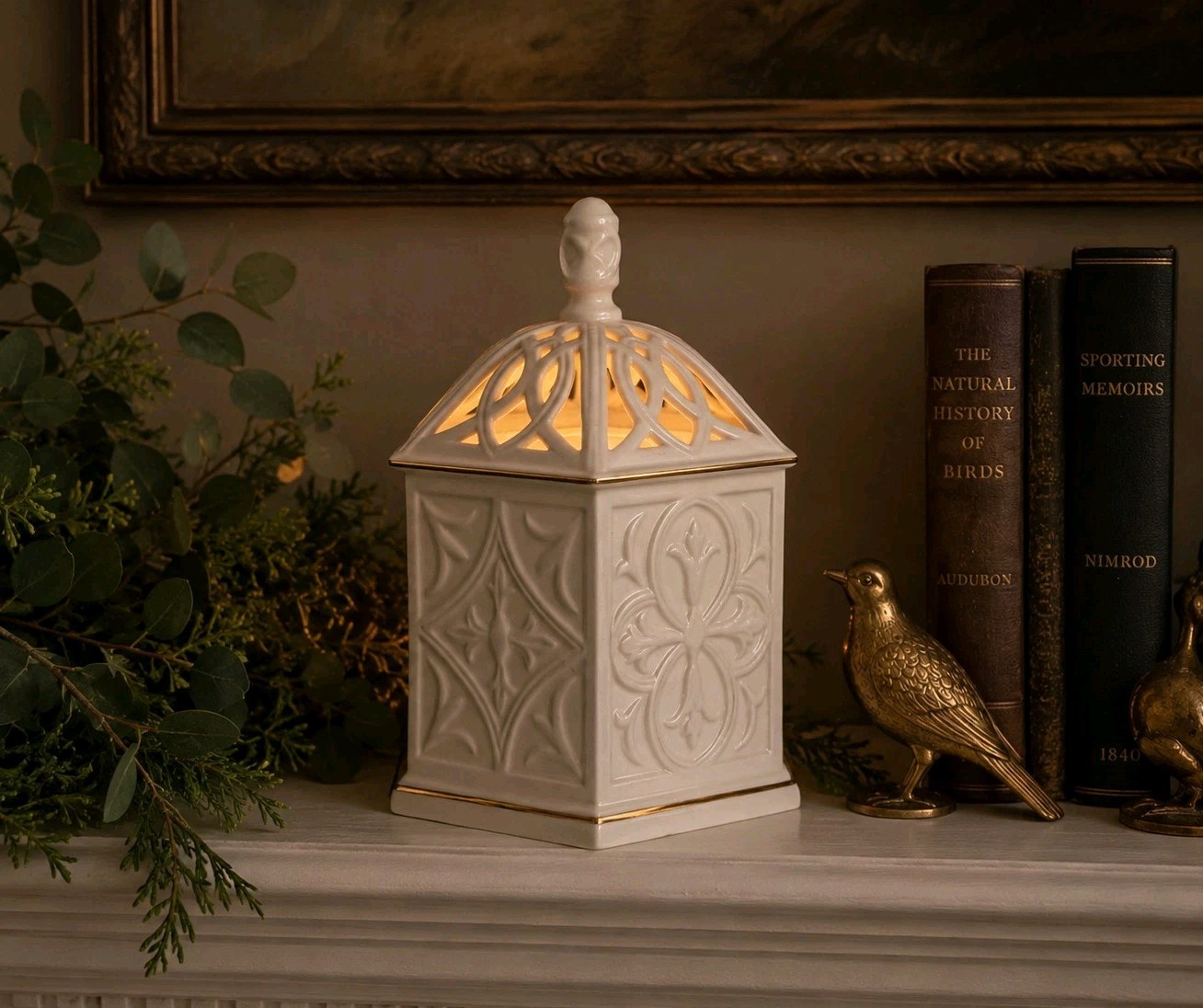 Lenox Illuminations Versailles Porcelain Octagonal Candlebox • Retired 7-1/2