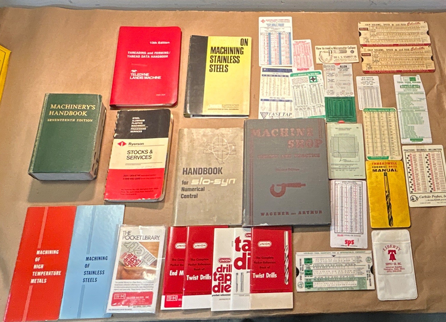 LOT OF 30 VINTAGE MACHINIST REFERENCE GUIDES MACHINERY’s HANDBOOK TOOLMAKER 