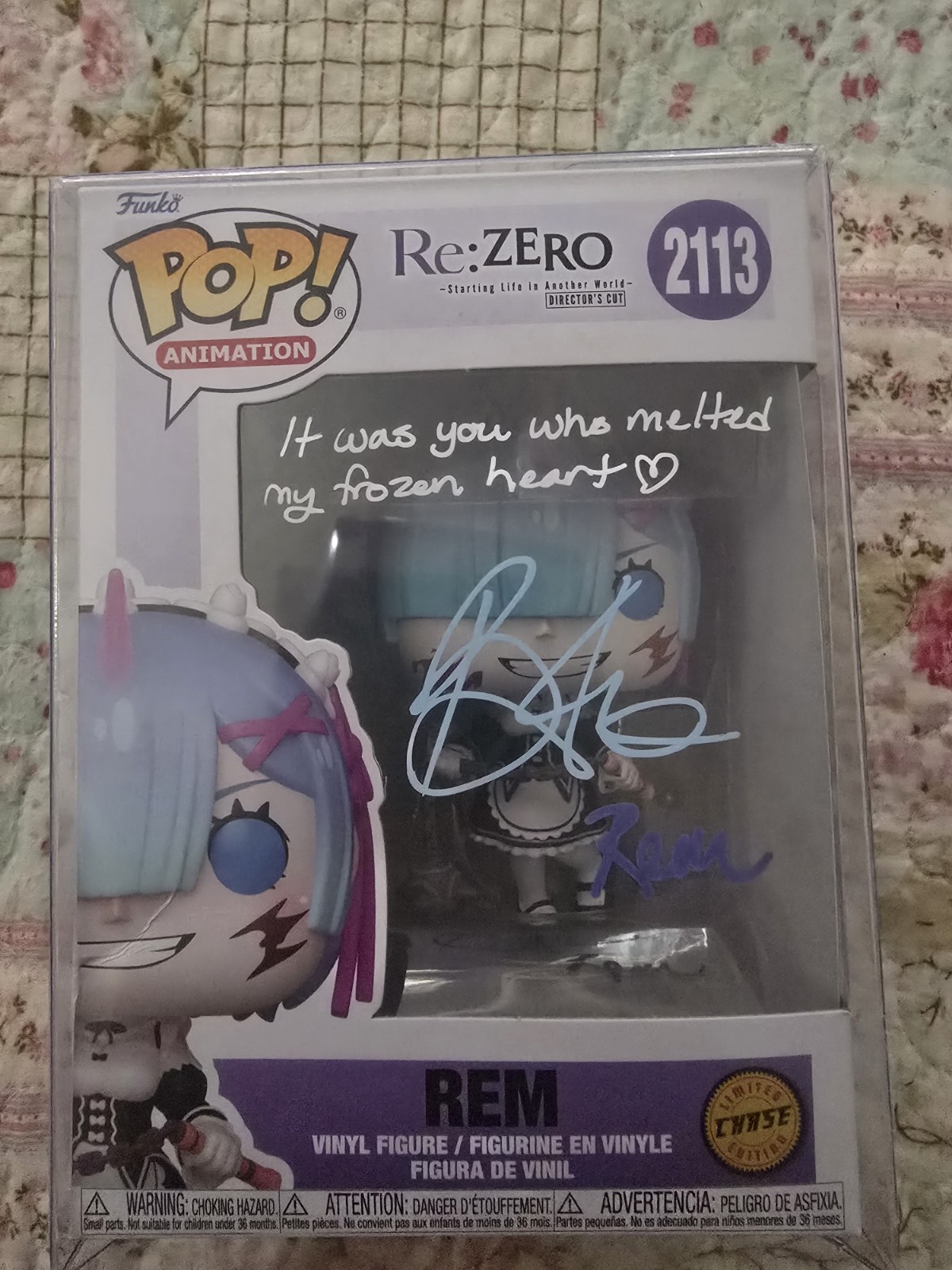 RE:Zero Anime REM #2113 Funko Pop Signed Brianna Knickerbocker Prime COA *RARE*