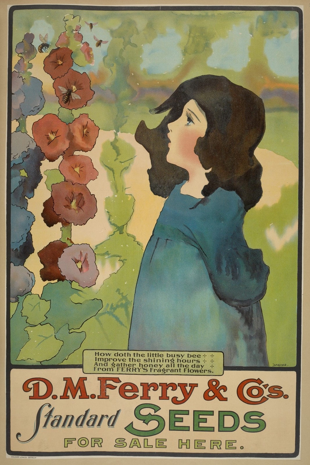🌼 Vintage D.M. Ferry & Co. Seed Poster - Circa 1910s - 24x36” - Premium Matte