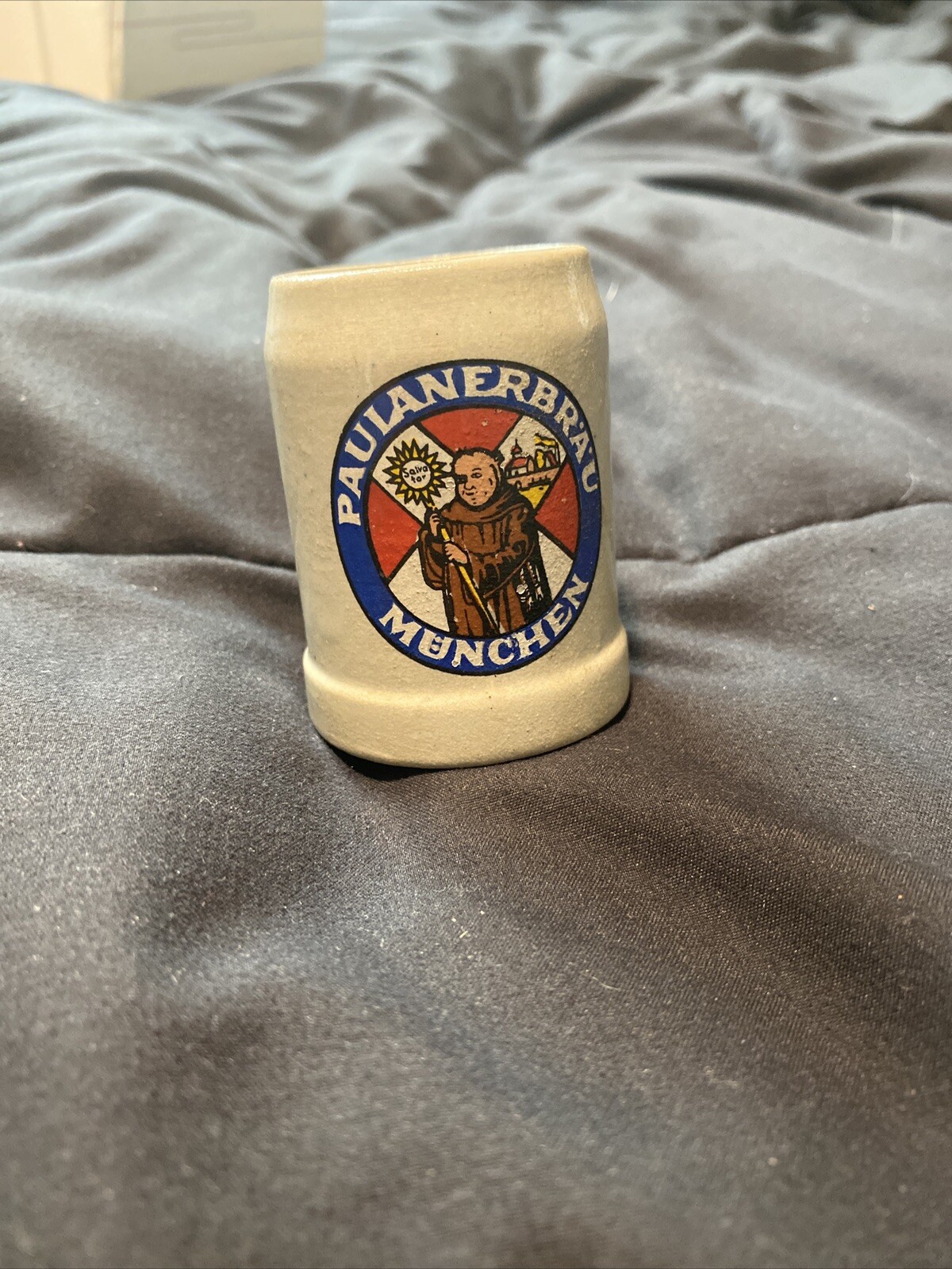 Vintage PAULANERBRAU MUNCHEN Salvator Stoneware  Beer Mug - Germany ~ST116