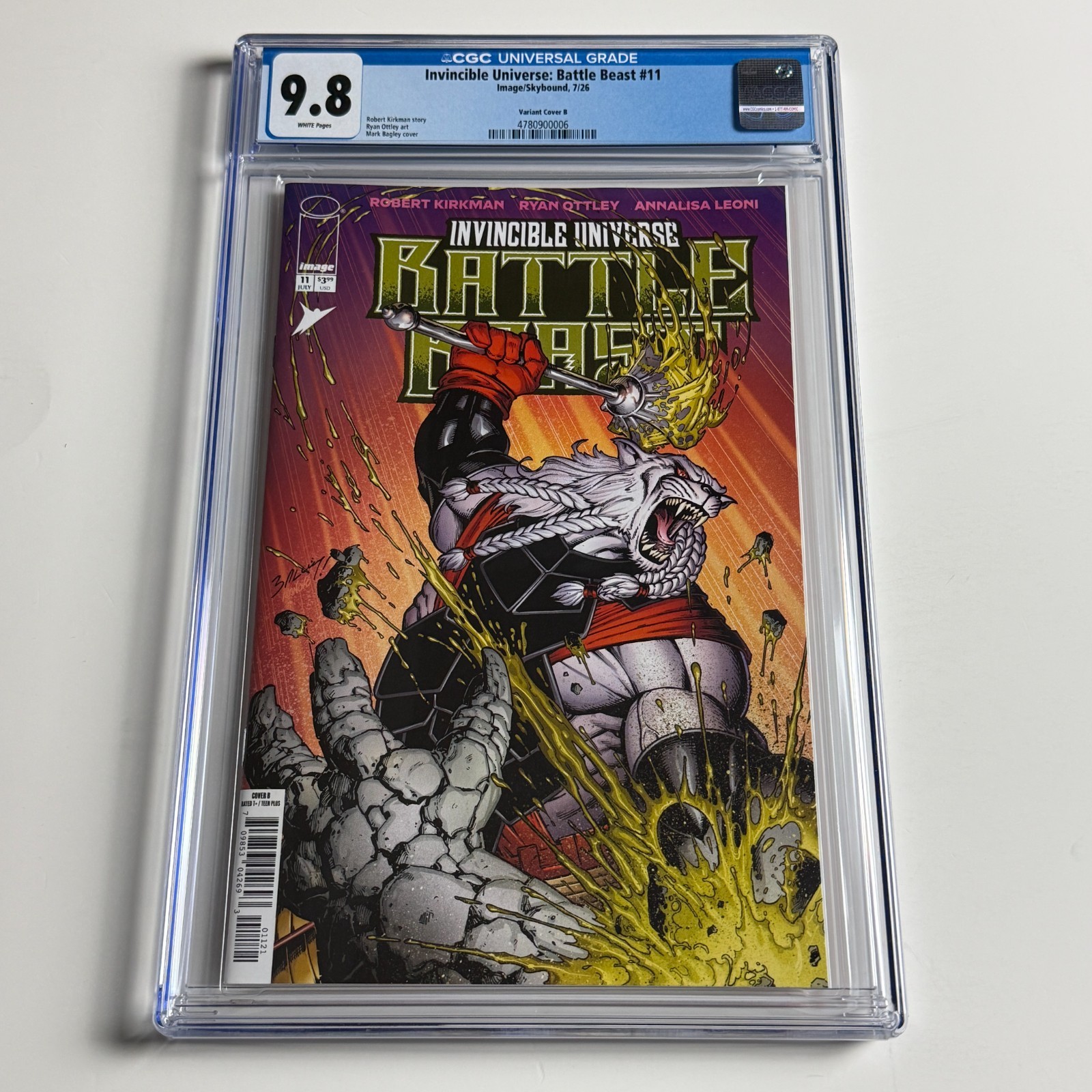Invincible Universe: Battle Beast #11 CGC 9.8 First Print Cover B Mark Bagley