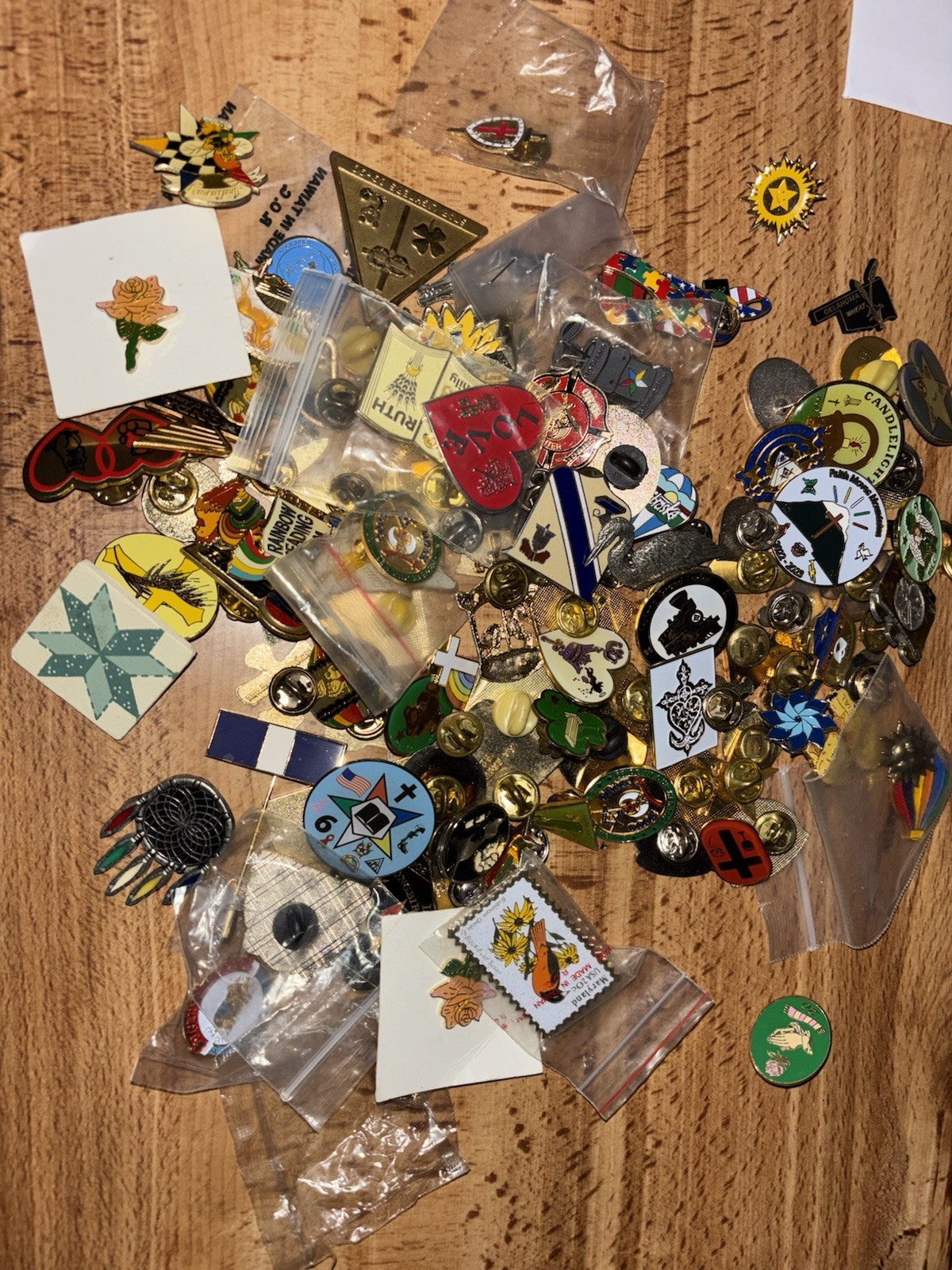 Vtg  Lapel Pin Back Pinback Lot of Hat Jacket Vest Badge Bulk 500