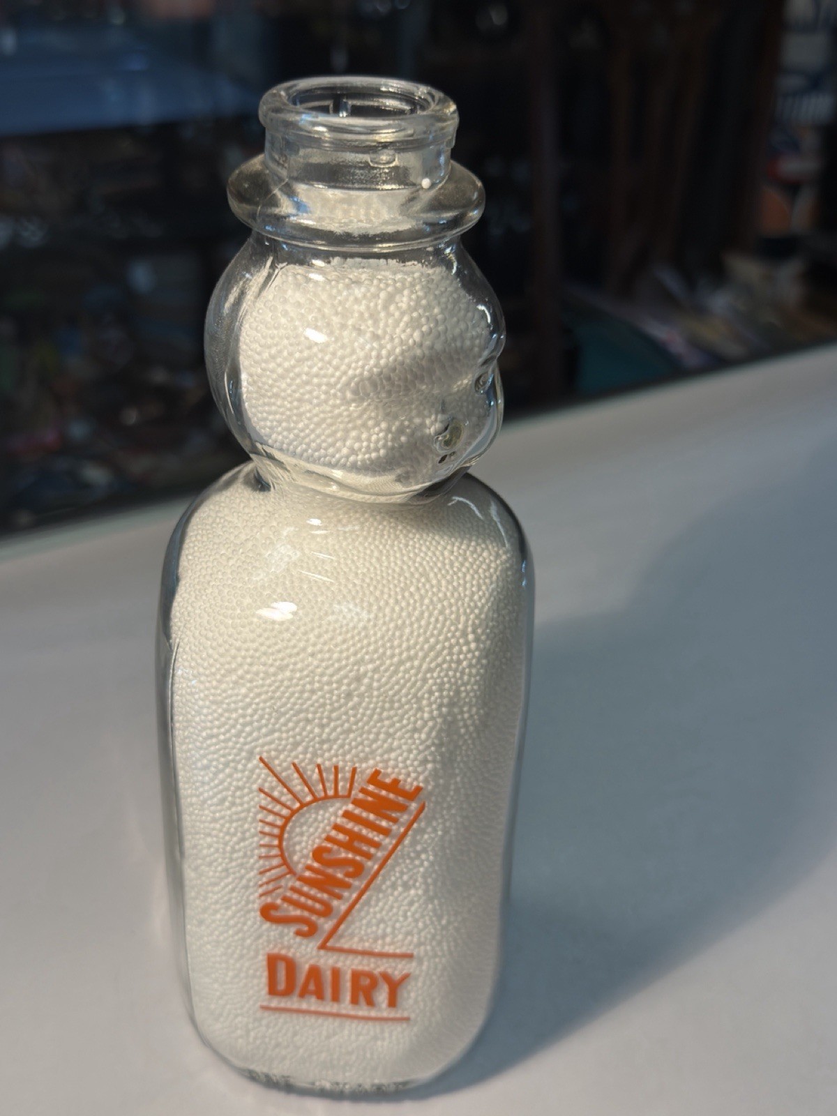 COLLECTIBLE SUNSHINE DAIRIES ONE QUART Baby Face Creamtop BOTTLE COLLECTIBLE SUNSHINE DAIRIES ONE QUART Baby Face Creamtop BOTTLE