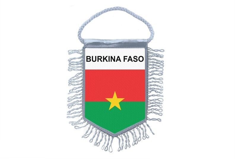 Club Flag Mini Country Flag Car Decoration - Burkina Faso