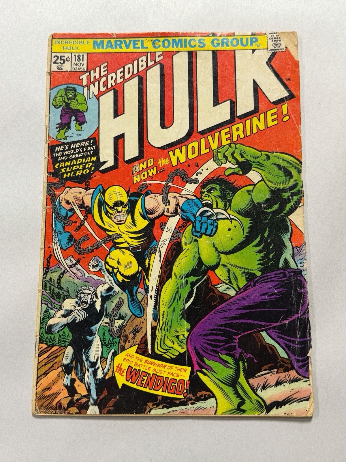 The Incredible Hulk #181 Marvel Comics 1974 1st App. Wolverine Missing MVS