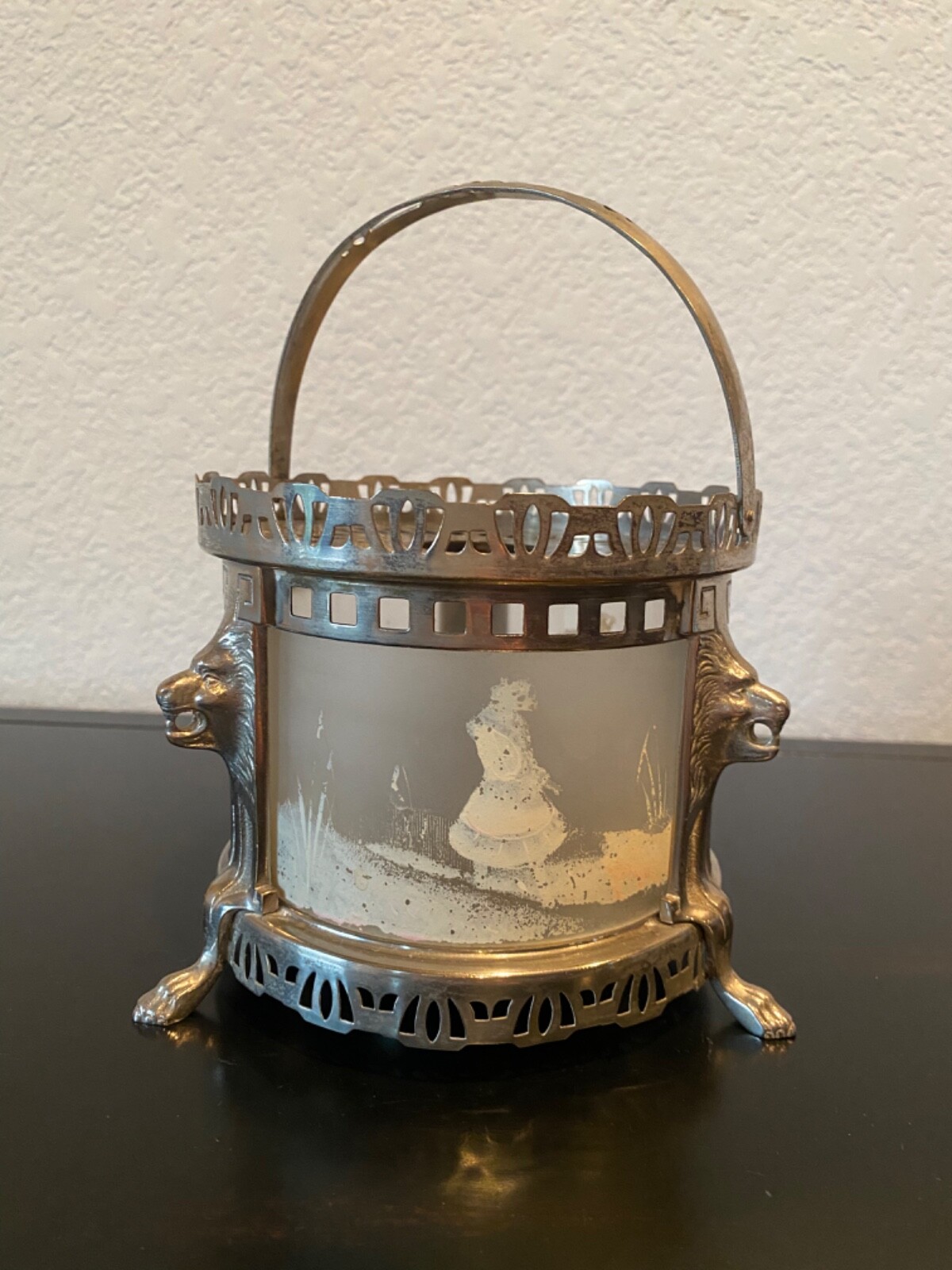 Antique RARE Mary Gregory Painted Tea Warmer Antique RARE Mary Gregory Painted Tea Warmer