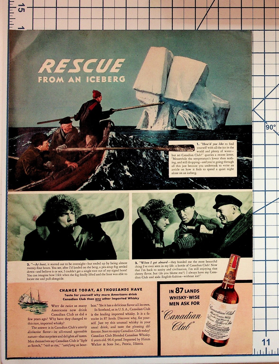 Vintage Canadian Club Whisky Ad Vintage Canadian Club Whisky Ad