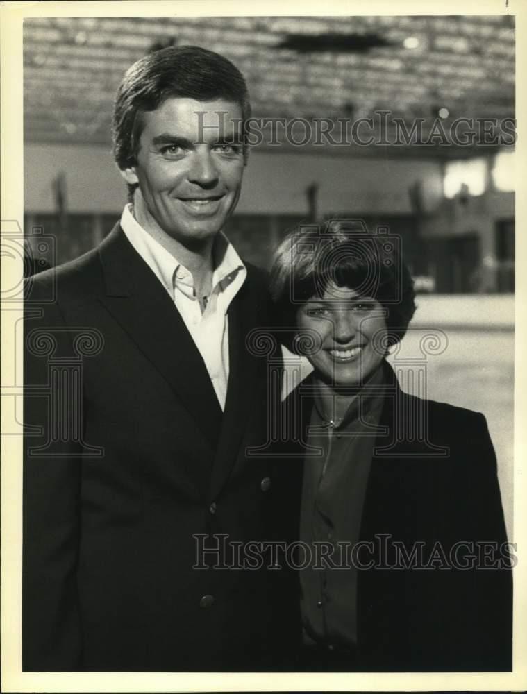 1981 Press Photo Don Criqui & Dorothy Hamill in 