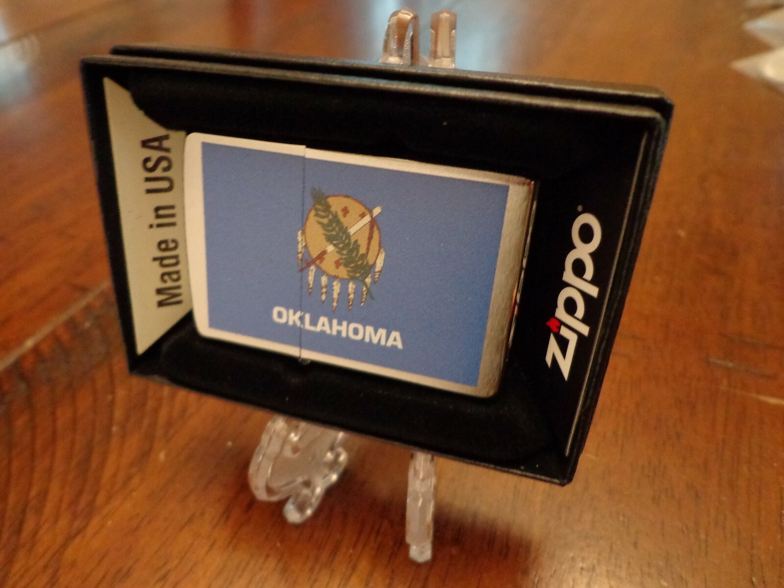 OKLAHOMA STATE FLAG SERIES ZIPPO LIGHTER MINT IN BOX OKLAHOMA STATE FLAG SERIES ZIPPO LIGHTER MINT IN BOX