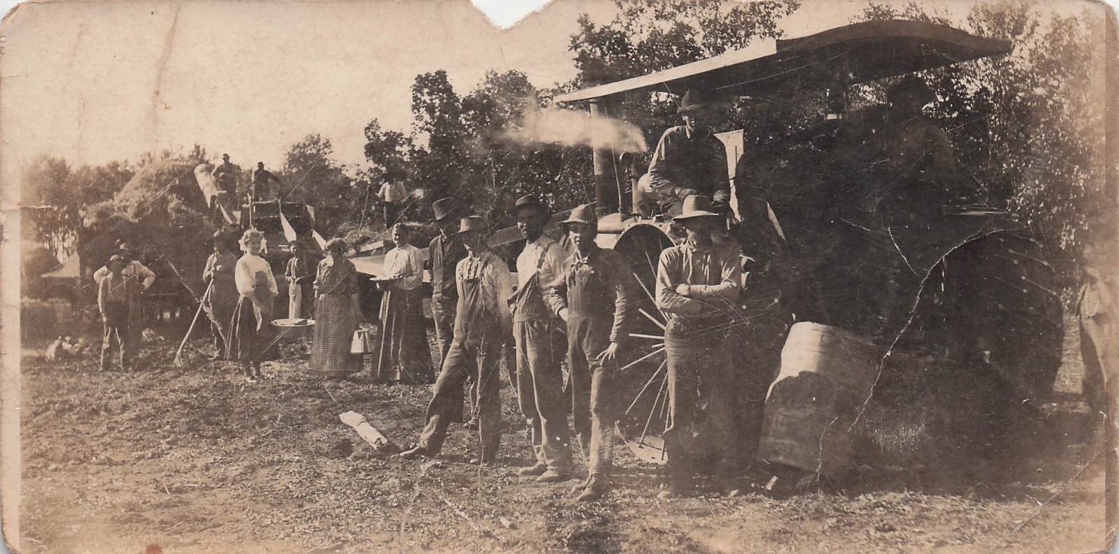 RPPC Farm Harvest Crew Steam Thresher Tractor Women 3.5x7
