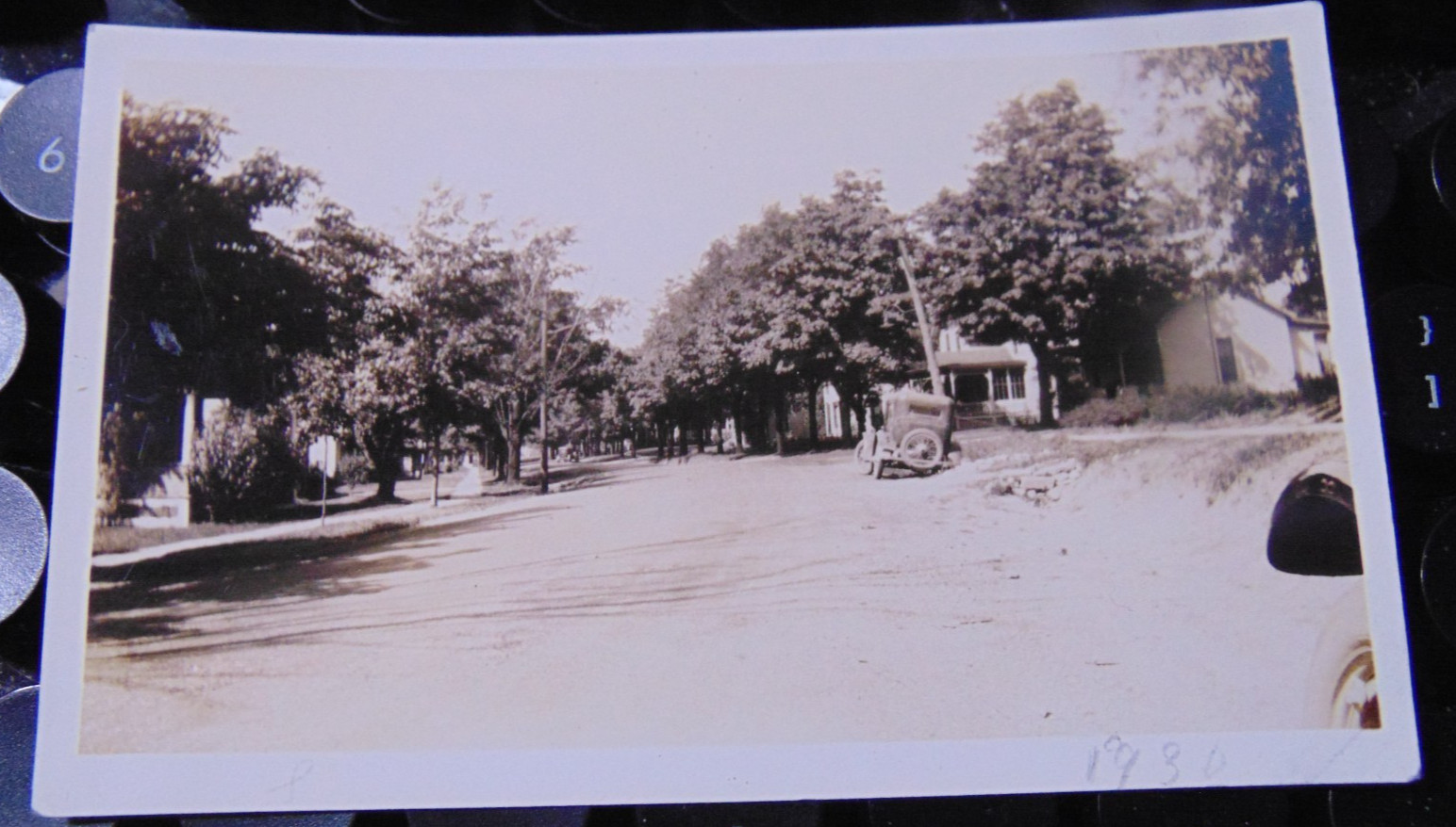 Original Photo ,Oak Street , Silver Creek ,N.Y. , 1930 ,4 1/2 by 2 3/4 inches Original Photo ,Oak Street , Silver Creek ,N.Y. , 1930 ,4 1/2 by 2 3/4 inches