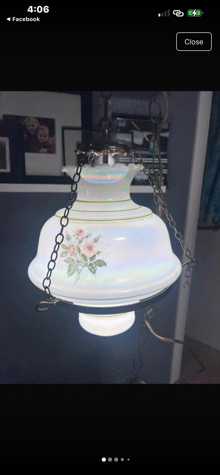 Vintage 1970s Floral Swag Lamp Light Chain Ceiling Cottage Core Granny Core Vintage 1970s Floral Swag Lamp Light Chain Ceiling Cottage Core Granny Core