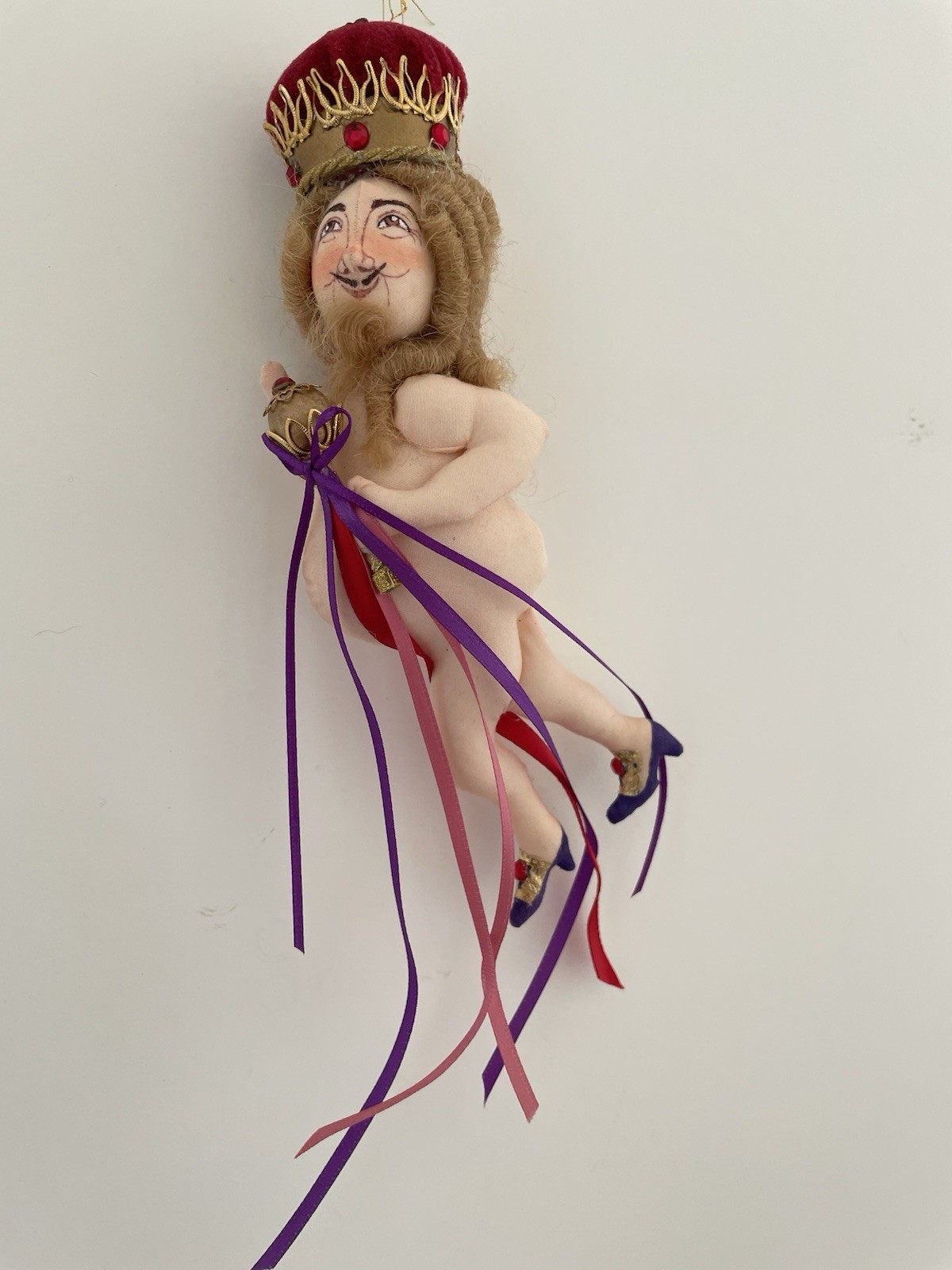 The Emperor from “The Emperors New Clothes”-Gladys Boalt ornament 7 1/2” h-EUC