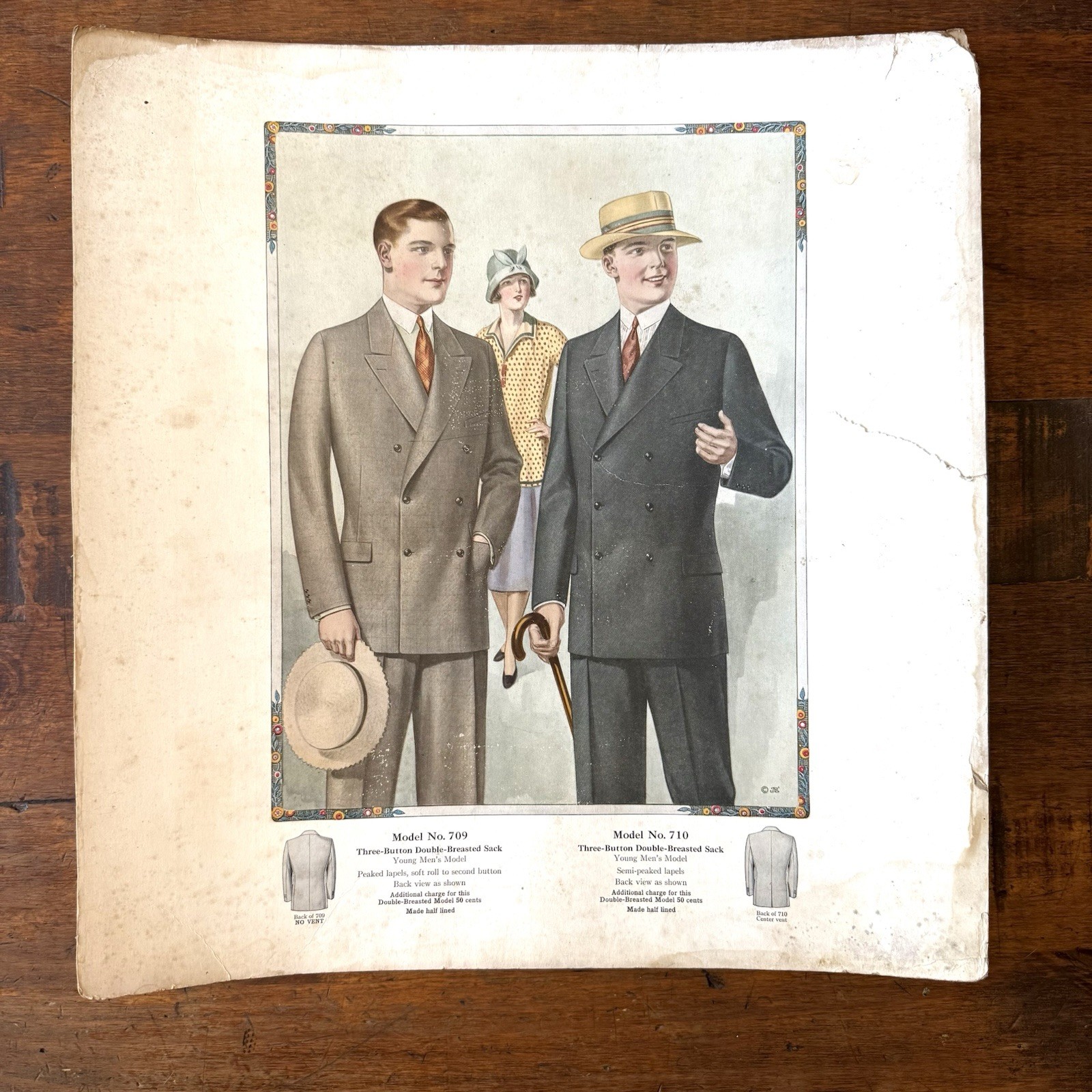 Antique Guaranteed All Wool Tailored Suits Fabric Swatch Sample Page Antique Guaranteed All Wool Tailored Suits Fabric Swatch Sample Page