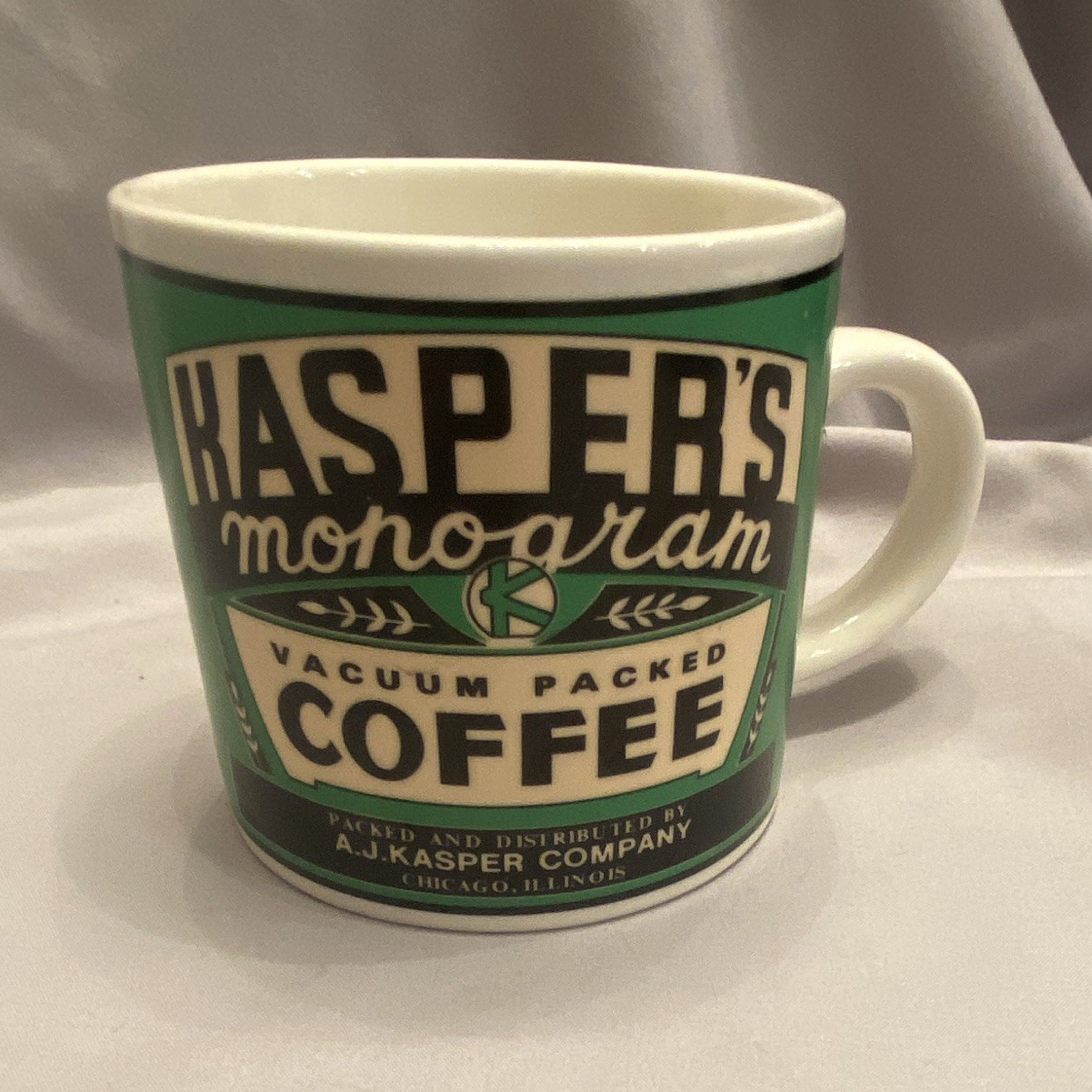 Westwood Yesterday Year Brand Al-Kasper\'s Monogram 1992 Vintage Coffee Mug Westwood Yesterday Year Brand Al-Kasper\'s Monogram 1992 Vintage Coffee Mug