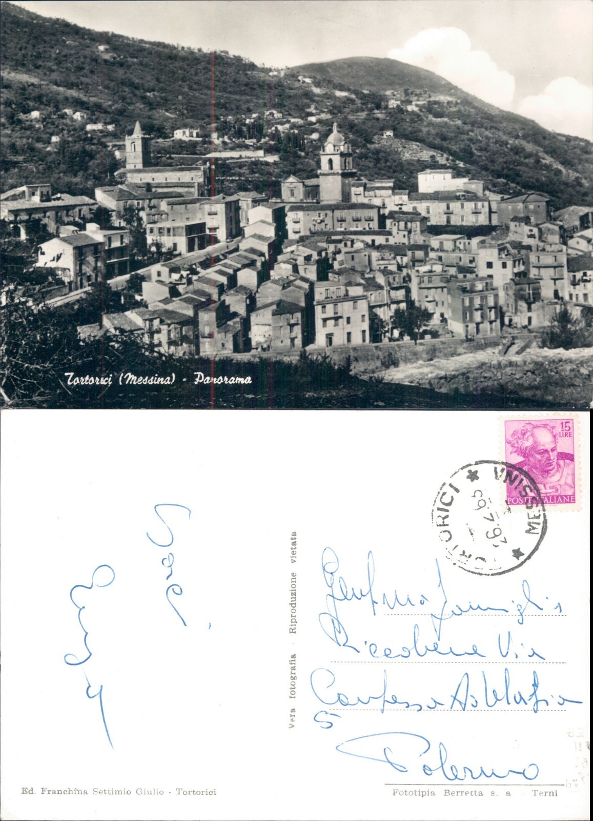 TORTORICI IN THE FOREGROUND * MESSINA (SICILY) F.G./VG.N.48041