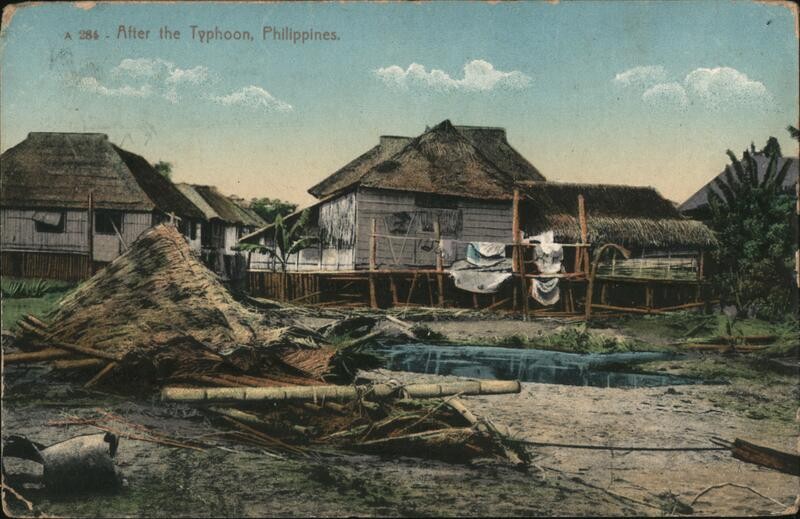 Manila, Philippines After the Typhoon 1912 Original Vintage Postcard Manila, Philippines After the Typhoon 1912 Original Vintage Postcard