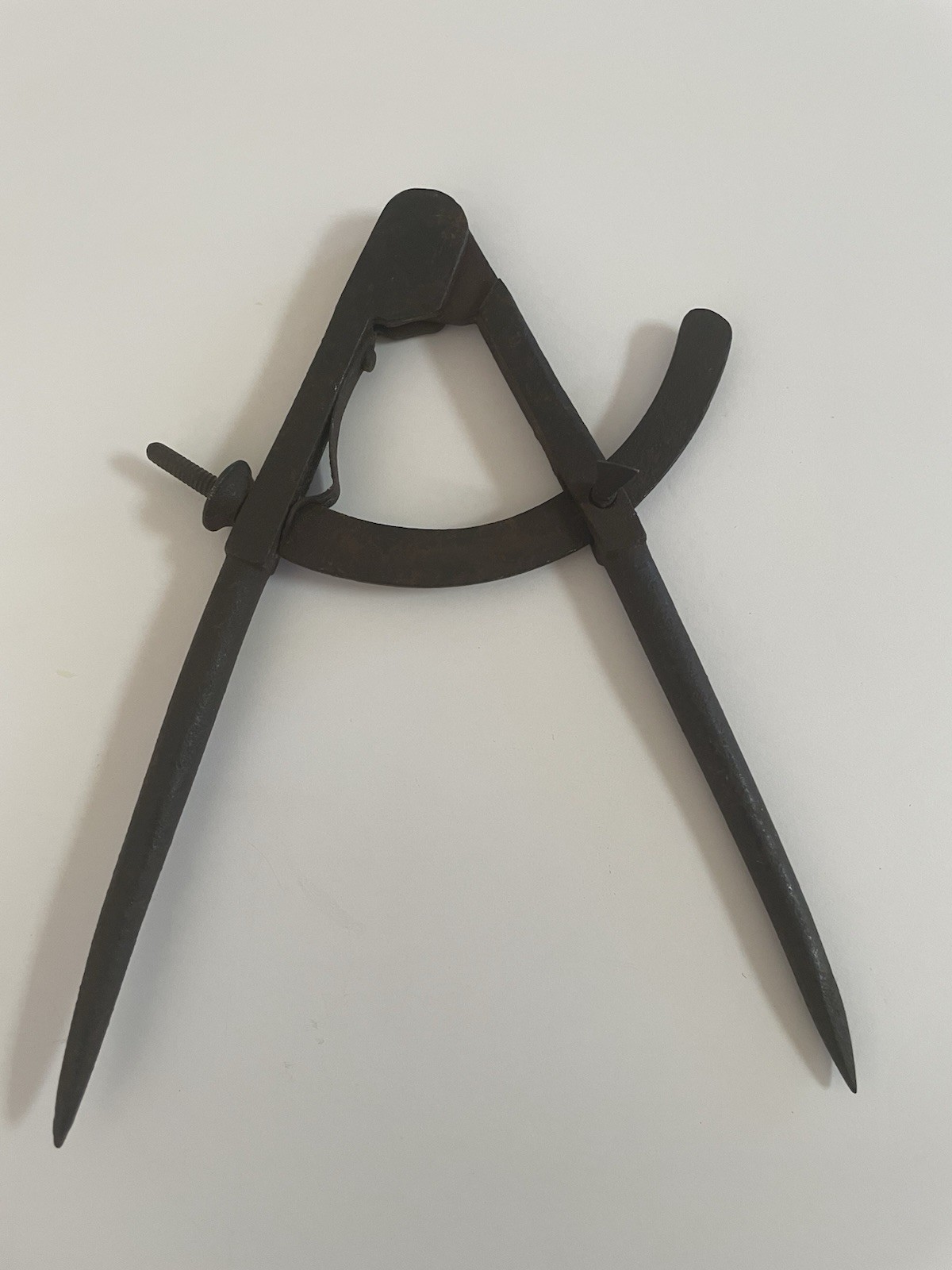 Vintage Divider Caliper Machinist Iron Wing Lock  Tool