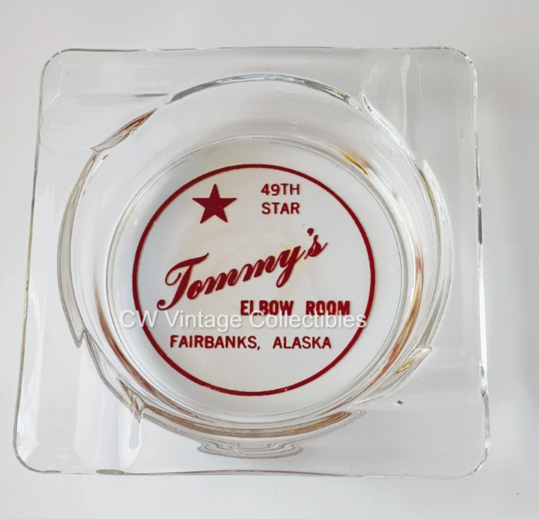 ca. 1959-60 Tommy\'s Elbow Room Bar Ashtray Fairbanks Alaska AK