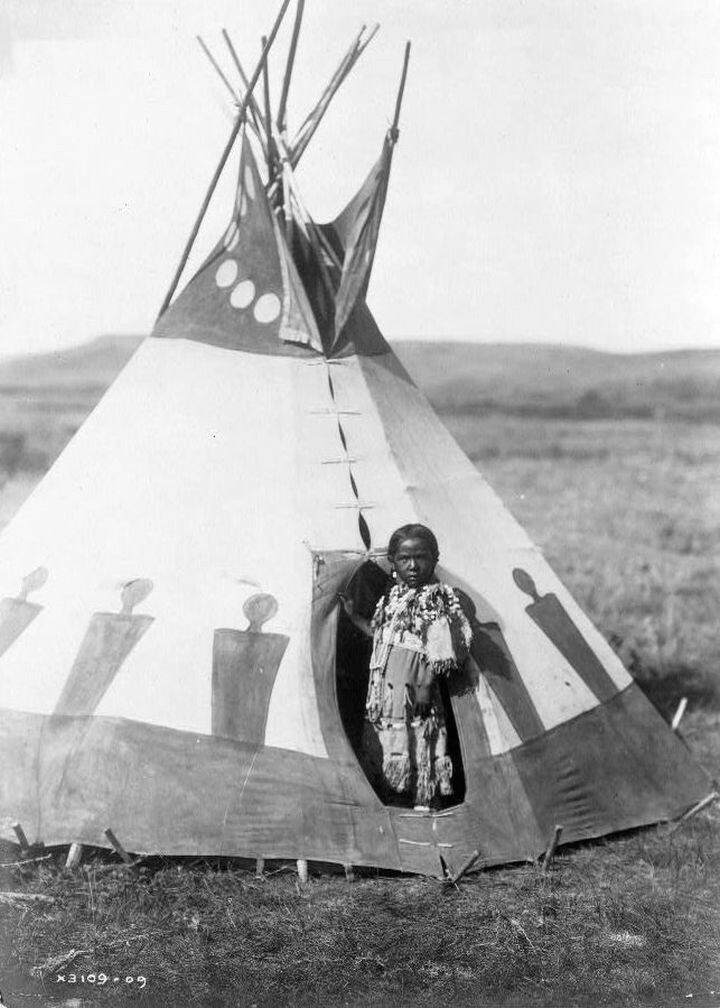 Crow Chief Daughter PHOTO Tepee Montana 1910 Native American Indian Child Girl Crow Chief Daughter PHOTO Tepee Montana 1910 Native American Indian Child Girl