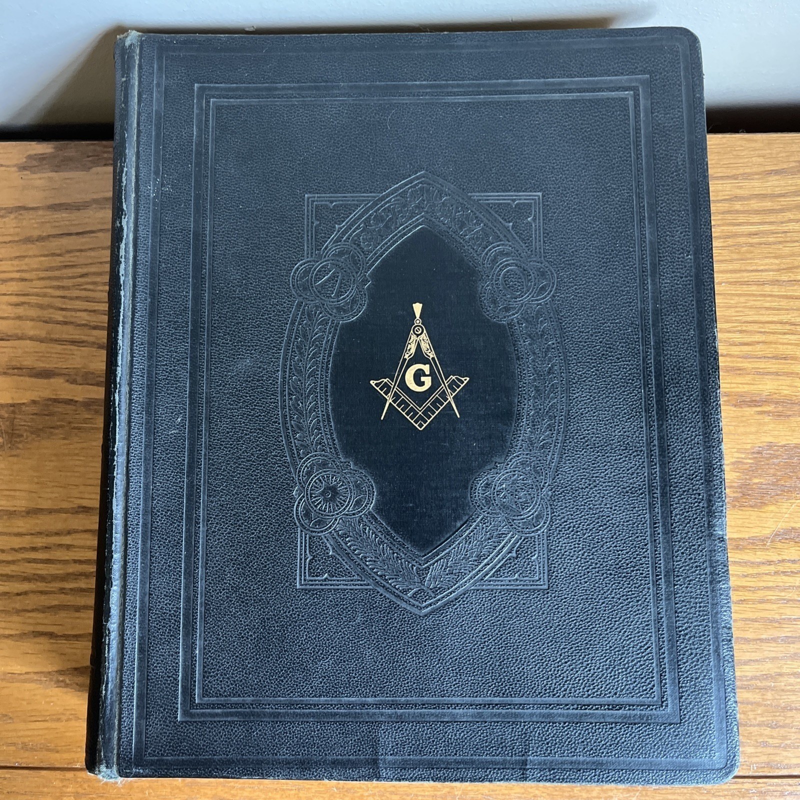 Masonic Bible 1949 Red Letter Indexed Hertel Leather Freemason Vintage