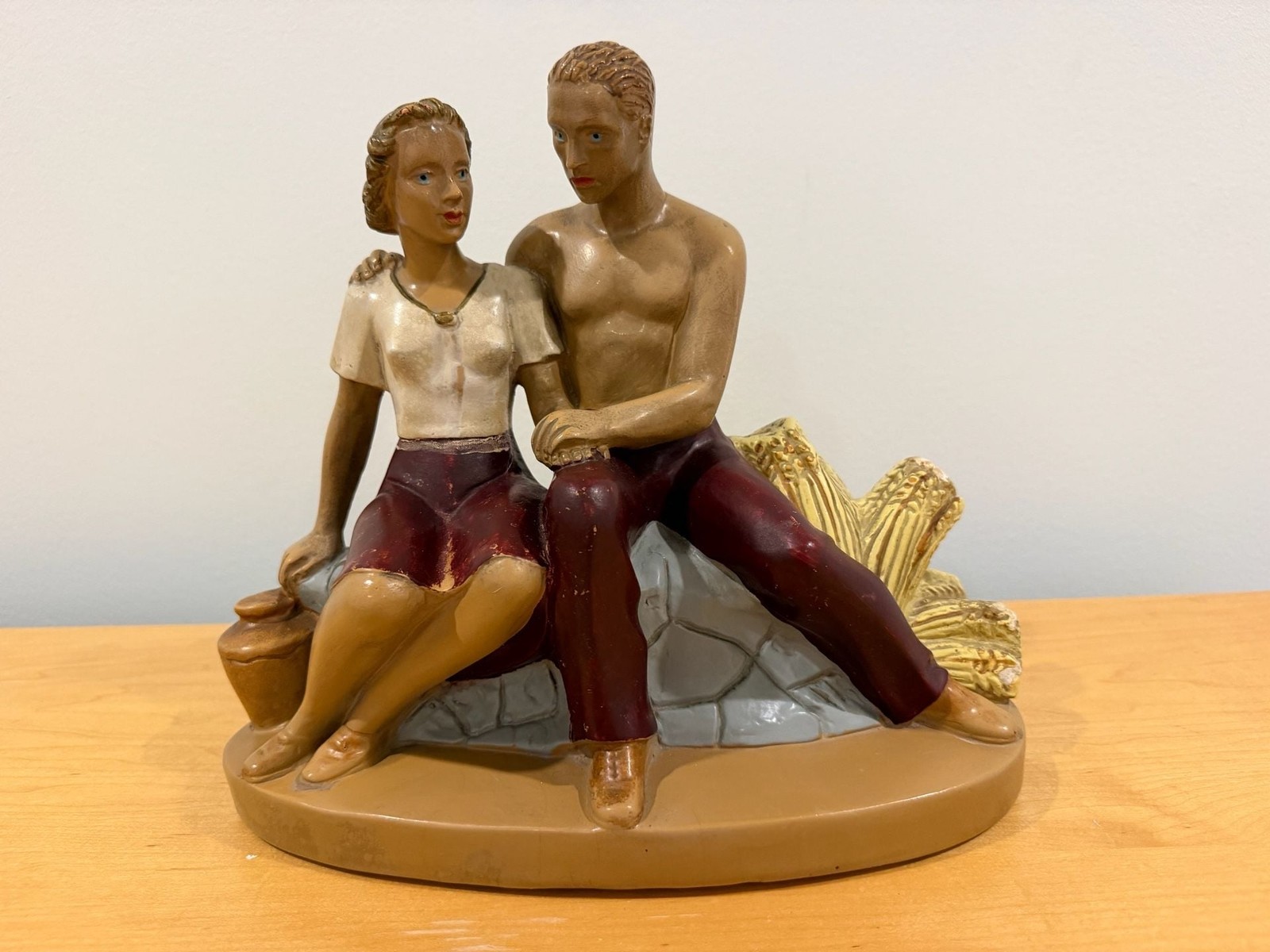 ABCO Rare Vintage Art Deco Couple Figurine Alexander Backer Co 1941