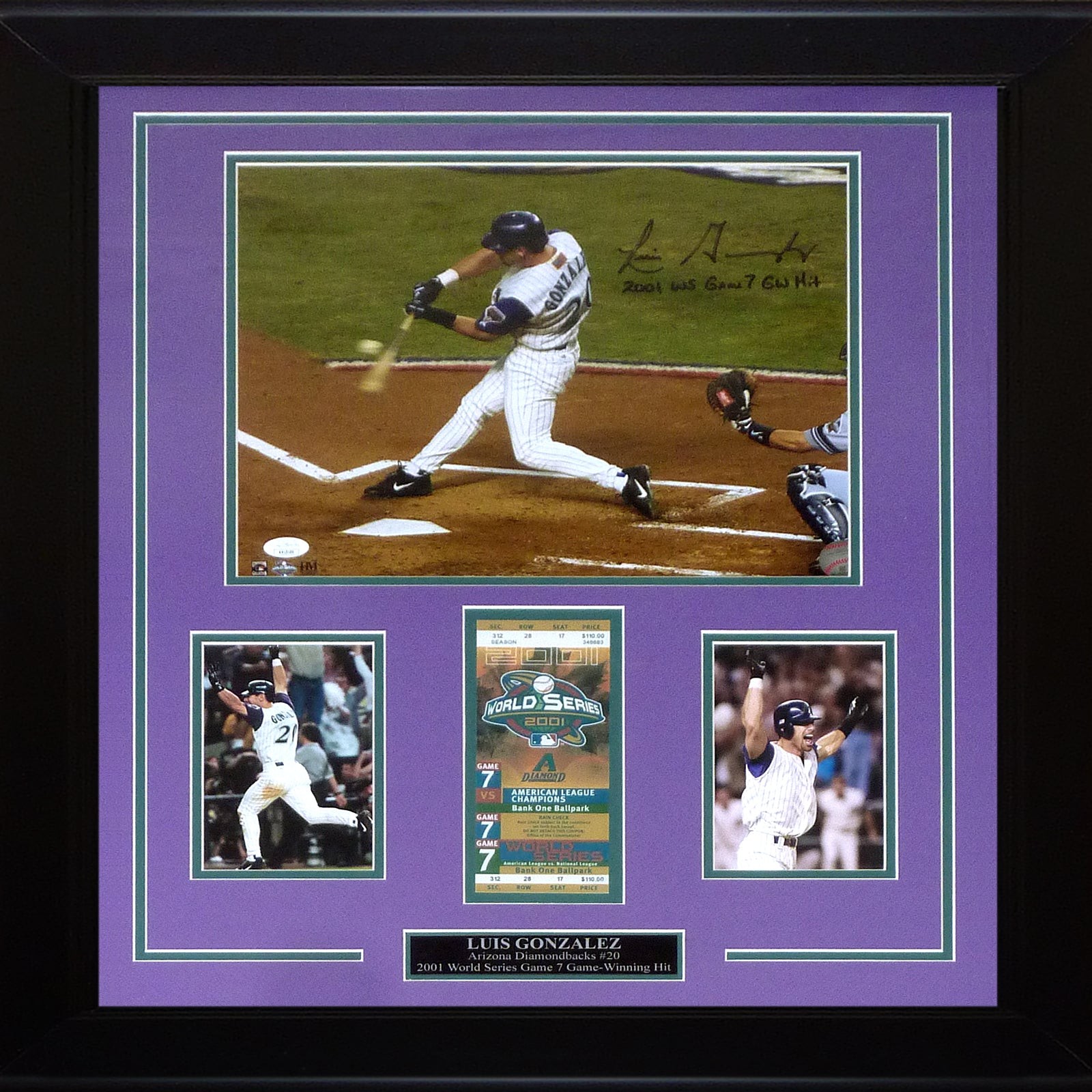 Luis Gonzalez Autographed Arizona Diamondbacks (2001 World Series Hit) Deluxe Fr Luis Gonzalez Autographed Arizona Diamondbacks (2001 World Series Hit) Deluxe Fr