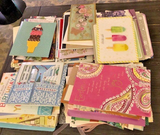 Vintage Huge Lot of Used Mixed Greeting Cards 200 Total