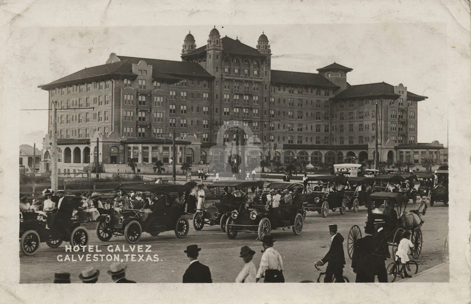 Hotel Galvez Galveston Texas 1914 RPPC Photo Postcard Copy Hotel Galvez Galveston Texas 1914 RPPC Photo Postcard Copy