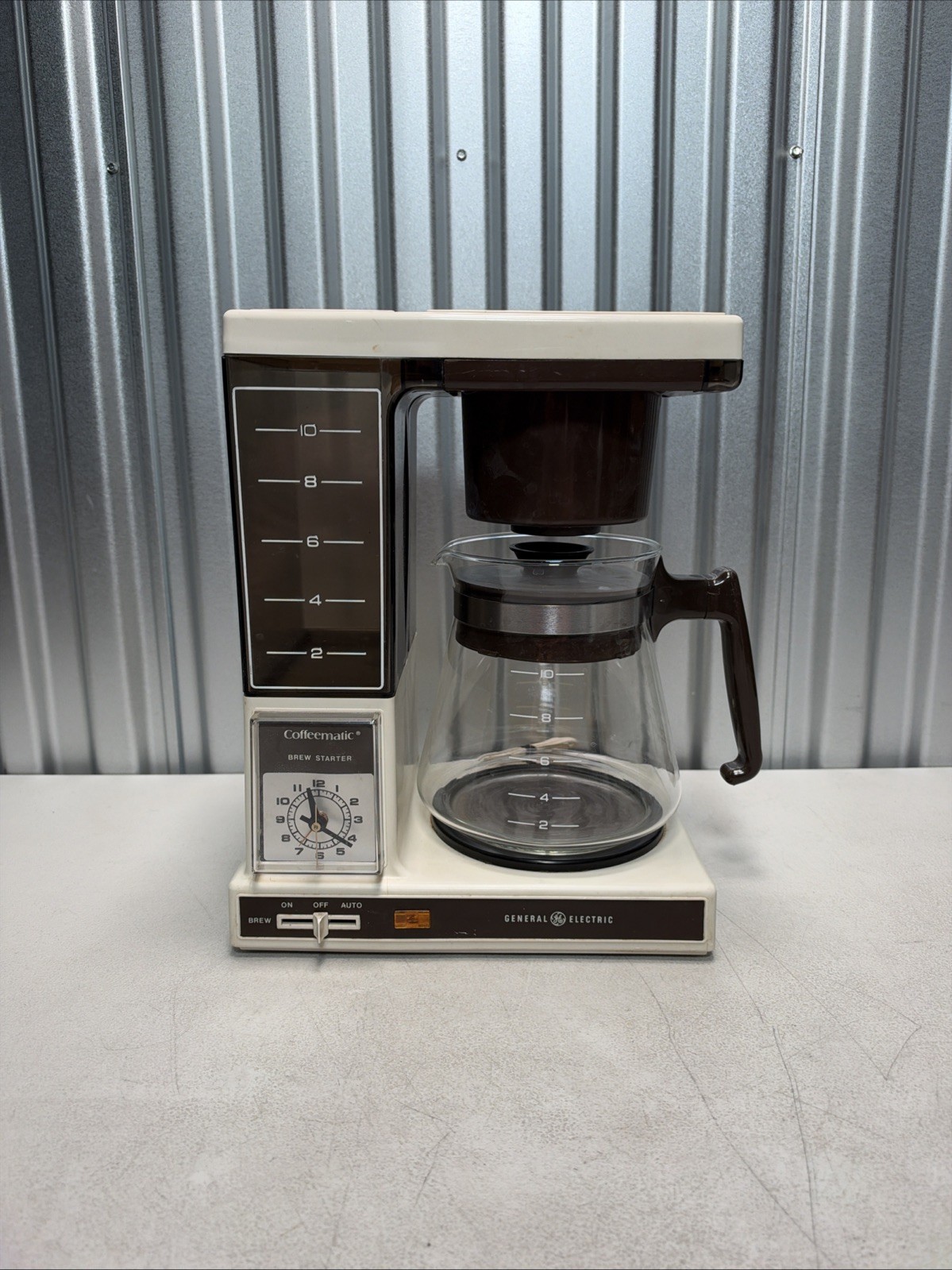 VTG 1970s GE General Electric Coffeematic 10 Cup Coffee Maker Retro MCM Tested