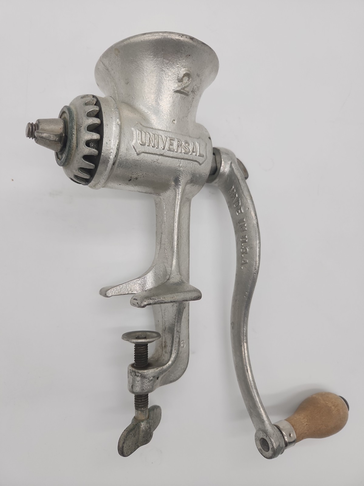 Vintage Universal No. 2 Meat Grinder Food Chopper Cast Iron LF&C USA Antique