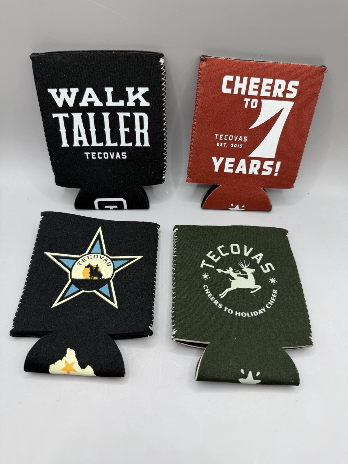 Lot Of 4 ~ Tecovas Boots Koozie Drink Sleeves