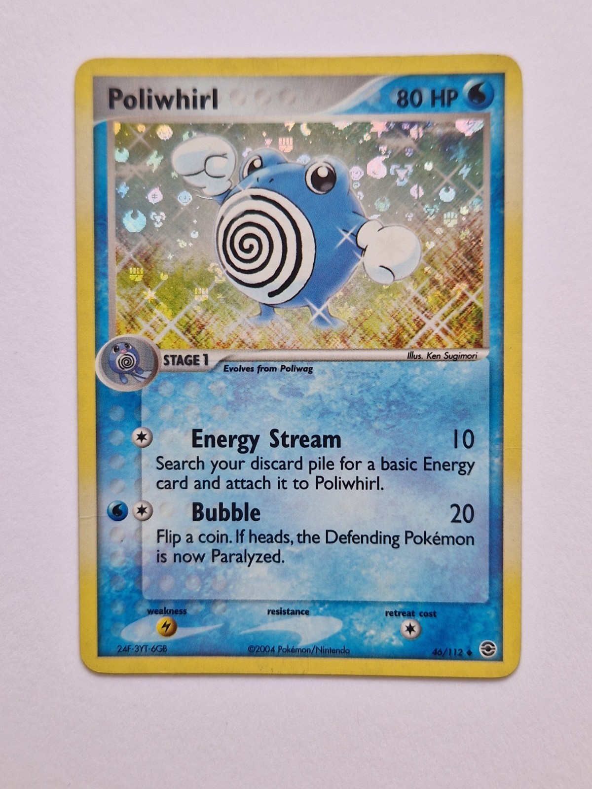 Pokemon Poliwhirl 46/112 Ex FireRed & LeafGreen Energy Reverse Holo Card LP